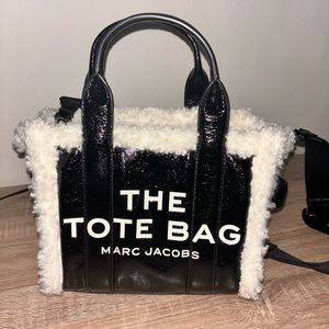 Marc Jacobs Traveler Faux Fur & Leather Tote Bag